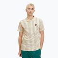 Tricou polo pentru bărbați FILA Luckenwalde antique white/adventurine striped