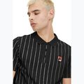 Tricou polo pentru bărbați FILA Luckenwalde black/bright white striped 4