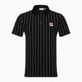 Tricou polo pentru bărbați FILA Luckenwalde black/bright white striped 5