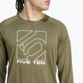 Longsleeve de ciclism pentru bărbați adidas FIVE TEN Long Sleeve Jersey olive strata 5