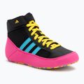 Încălțăminte de box pentru copii adidas Havoc core black/signal cyan/yellow