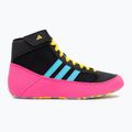 Încălțăminte de box pentru copii adidas Havoc core black/signal cyan/yellow 2