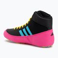 Încălțăminte de box pentru copii adidas Havoc core black/signal cyan/yellow 3