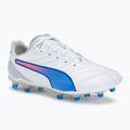 Încălțăminte de fotbal pentru bărbați  PUMA King Pro FG/AG puma white/bluemazing/flat light grey/sunset glow