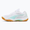 Încălțăminte de handbal pentru femei PUMA Solarflash III puma white/electric peppermint 2