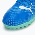 Încălțăminte de fotbal pentru copii PUMA Future 7 Play TT Jr hyperlink blue/mint/puma white 7