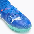 Încălțăminte de fotbal pentru copii PUMA Future 7 Match TT + Mid Jr bluemazing/puma white/electric peppermint 7