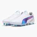 Încălțăminte de fotbal PUMA King Ultimate FG/AG puma white/bluemazing/flat light grey/sunset glow 8