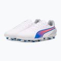 Încălțăminte de fotbal PUMA King Match FG/AG puma white/bluemazing/flat light grey/sunset glow 8