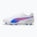 Încălțăminte de fotbal PUMA King Match FG/AG puma white/bluemazing/flat light grey/sunset glow 10