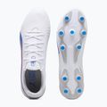 Încălțăminte de fotbal PUMA King Match FG/AG puma white/bluemazing/flat light grey/sunset glow 11