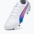 Încălțăminte de fotbal PUMA King Match FG/AG puma white/bluemazing/flat light grey/sunset glow 12
