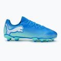 Încălțăminte de fotbal pentru copii PUMA Future 7 Play FG/AG Jr hyperlink blue/mint/puma white 2