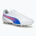 Încălțăminte de fotbal pentru copii  PUMA King Match FG/AG Jr puma white/bluemazing/flat light grey/sunset glow