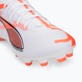 Încălțăminte de fotbal pentru bărbați PUMA Ultra 5 Match+ FG/AG puma white/puma black/glowing red 7