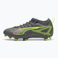 Încălțăminte de fotbal pentru copii PUMA Ultra 5 Match FG/AG Jr matte aged silver/yellow alert/puma aged silver