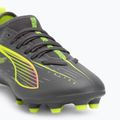 Încălțăminte de fotbal pentru copii PUMA Ultra 5 Match FG/AG Jr matte aged silver/yellow alert/puma aged silver 7