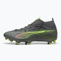 Încălțăminte de fotbal pentru bărbați PUMA Ultra 5 Match+ FG/AG matte aged silver/yellow alert/puma aged silver