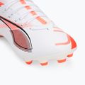 Încălțăminte de fotbal pentru copii PUMA Ultra 5 Match FG/AG Jr puma white/puma black/glowing red 7