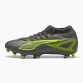 Încălțăminte de fotbal pentru bărbați PUMA Ultra 5 Play+ FG/AG matte aged silver/yellow alert/puma aged silver