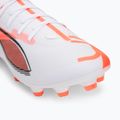 Încălțăminte de fotbal pentru bărbați PUMA Ultra 5 Match FG/AG puma white/puma black/glowing red 7