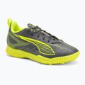 Încălțăminte de fotbal pentru copii PUMA Ultra 5 Play TT Jr matte aged silver/yellow alert/puma aged silver
