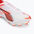 Încălțăminte de fotbal pentru copii PUMA Ultra 5 Pro FG/AG Jr puma white/puma black/glowing red 7