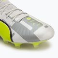 Încălțăminte de fotbal pentru bărbați  PUMA King Ultimate Forever FG/AG feather gray/electric lime/puma white/flat light gray 7