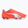 Încălțăminte de fotbal pentru bărbați PUMA King Match FG/AG glowing red/puma white/red fire 2