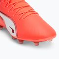 Încălțăminte de fotbal pentru bărbați PUMA King Match FG/AG glowing red/puma white/red fire 7