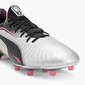 Încălțăminte de fotbal pentru bărbați PUMA King Ultimate FG/AG puma silver/puma black/sun struck/puma white 7
