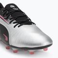 Încălțăminte de fotbal pentru bărbați PUMA King Match FG/AG puma silver/puma black/sun struck/puma white 7