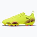 Încălțăminte de fotbal pentru copii PUMA Future 8 Play FG/AG Jr yellow alert/puma black/sun struck 2