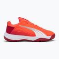 Încălțăminte de handbal pentru copii PUMA Accelerate Jr glowing red/white/dark crimson/black 2