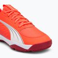Încălțăminte de handbal pentru copii PUMA Accelerate Jr glowing red/white/dark crimson/black 7