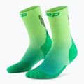 Șosete compresive pentru femei CEP Run Edt. Gradient Mid Cut Compression 5.0 green/lime fade