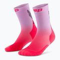 Șosete compresive pentru femei CEP Run Edt. Gradient Mid Cut Compression 5.0 pink/lilac fade