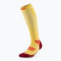 Șosete compresive pentru bărbați CEP Run Tall 5.0 marigold/burgundy 2