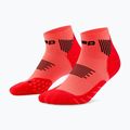 Șosete compresive pentru femei CEP Run Low Cut 5.0 neon coral