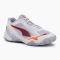 Încălțăminte de handbal pentru femei PUMA Solarstrike 4 puma white/heat fire/lilac crush berry