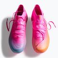 Încălțăminte de fotbal pentru copii PUMA Future 9 Pro FG/AG Jr poison pink/puma wht/sun stream/bright aqua/puma blk 6