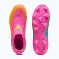 Încălțăminte de fotbal pentru copii PUMA Future 9 Match LL FG/AG Jr poison pink/puma white/sun stream/bright aqua/puma black 6