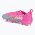 Încălțăminte de fotbal pentru copii PUMA Future 9 Play FG/AG Jr poison pink/puma white/sun stream/bright aqua/puma black 3
