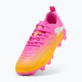 Încălțăminte de fotbal pentru copii PUMA Future 9 Play FG/AG Jr poison pink/puma white/sun stream/bright aqua/puma black
