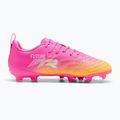 Încălțăminte de fotbal pentru copii PUMA Future 9 Play FG/AG Jr poison pink/puma white/sun stream/bright aqua/puma black 2
