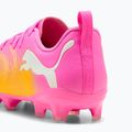 Încălțăminte de fotbal pentru copii PUMA Future 9 Play FG/AG Jr poison pink/puma white/sun stream/bright aqua/puma black 4