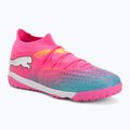 Încălțăminte de fotbal PUMA Future 9 Match TT poison pink/puma white/sun stream/bright aqua/puma black