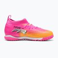Încălțăminte de fotbal pentru copii PUMA Future 9 Match TT + Mid Jr poison pink/puma wht/sun stream/bright aqua/puma blk 2