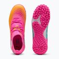 Încălțăminte de fotbal pentru copii PUMA Future 9 Match TT + Mid Jr poison pink/puma wht/sun stream/bright aqua/puma blk 3