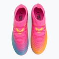 Încălțăminte de fotbal pentru copii PUMA Future 9 Match TT + Mid Jr poison pink/puma wht/sun stream/bright aqua/puma blk 5